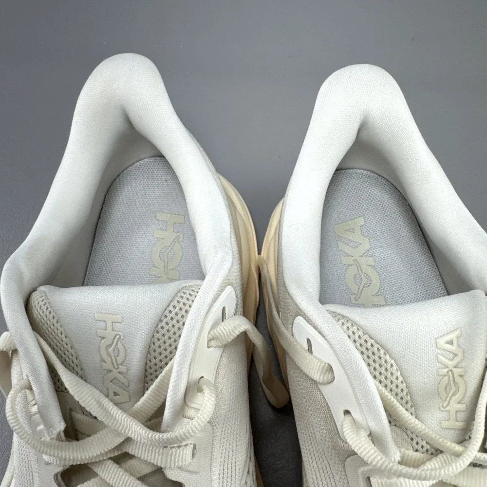Hoka One One Clifton 11 Womens Oat Milk Athletic Running Sneaker Shoes Size 10 B
